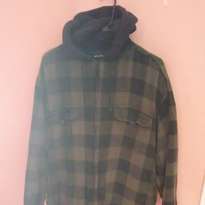 Puritan checkered hoodie for men.